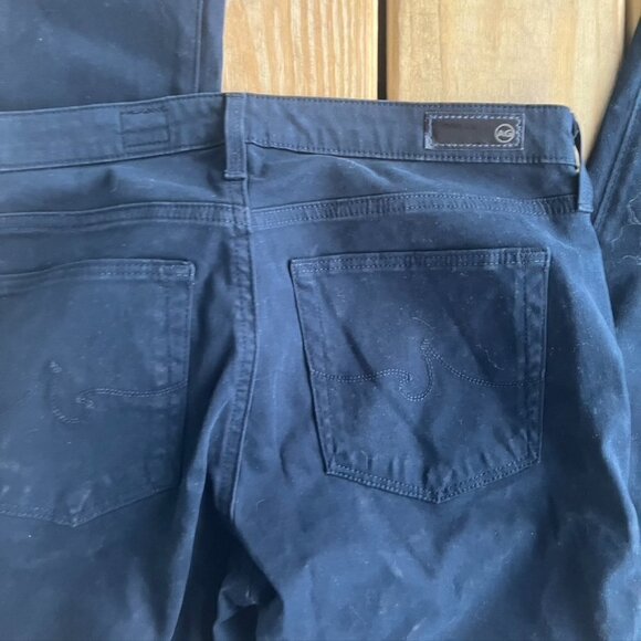 AG Adriano Goldschmied the prima mid rise cigarette blue suede pants size 27R - Picture 11 of 11